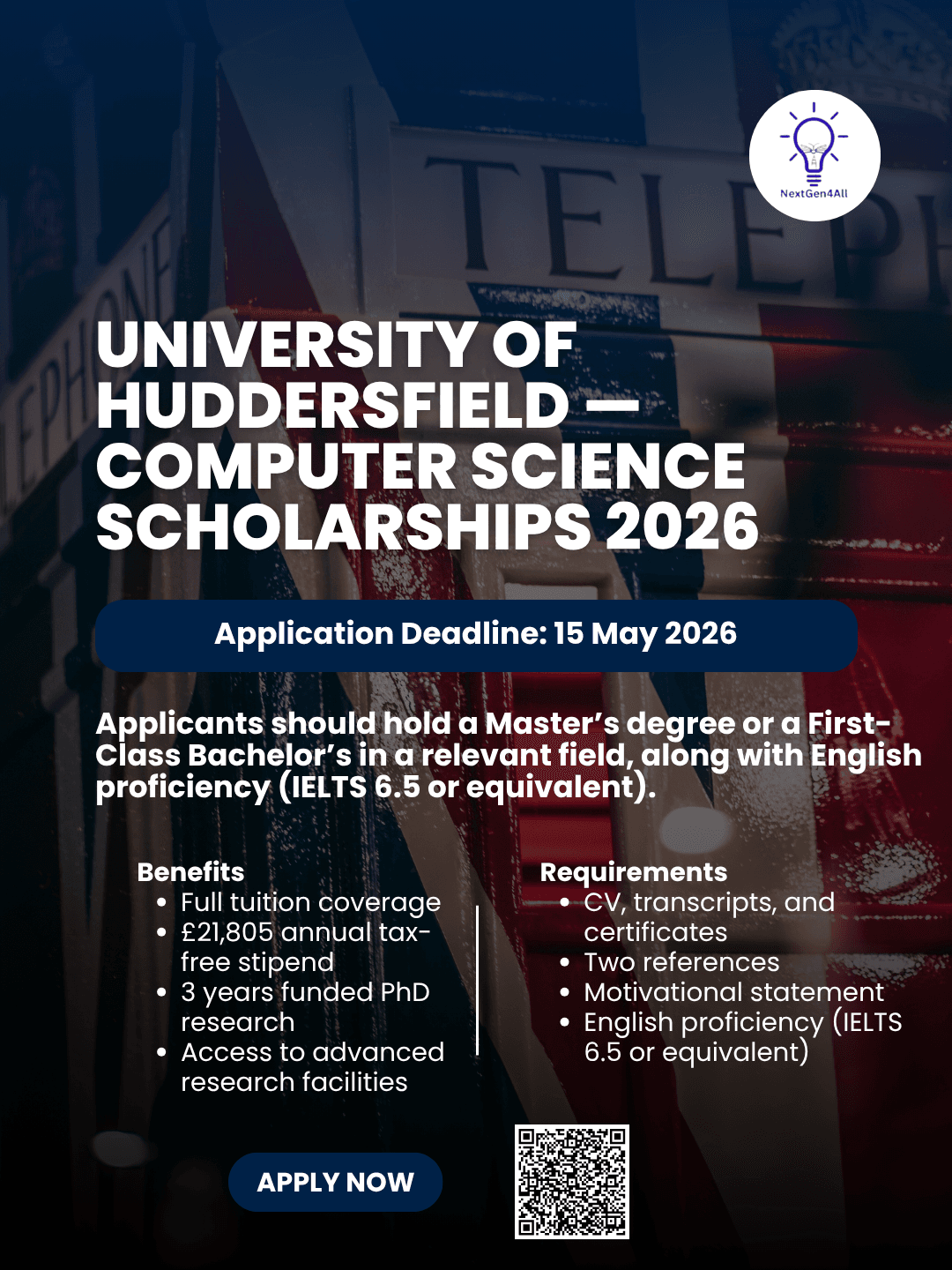 University of Huddersfield – School of Computing and Engineering PhD Scholarships (October 2026 Intake)