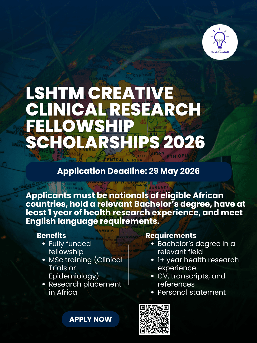 CREATIVE Fellowship – Clinical Research Training Programme (Sub-Saharan Africa)