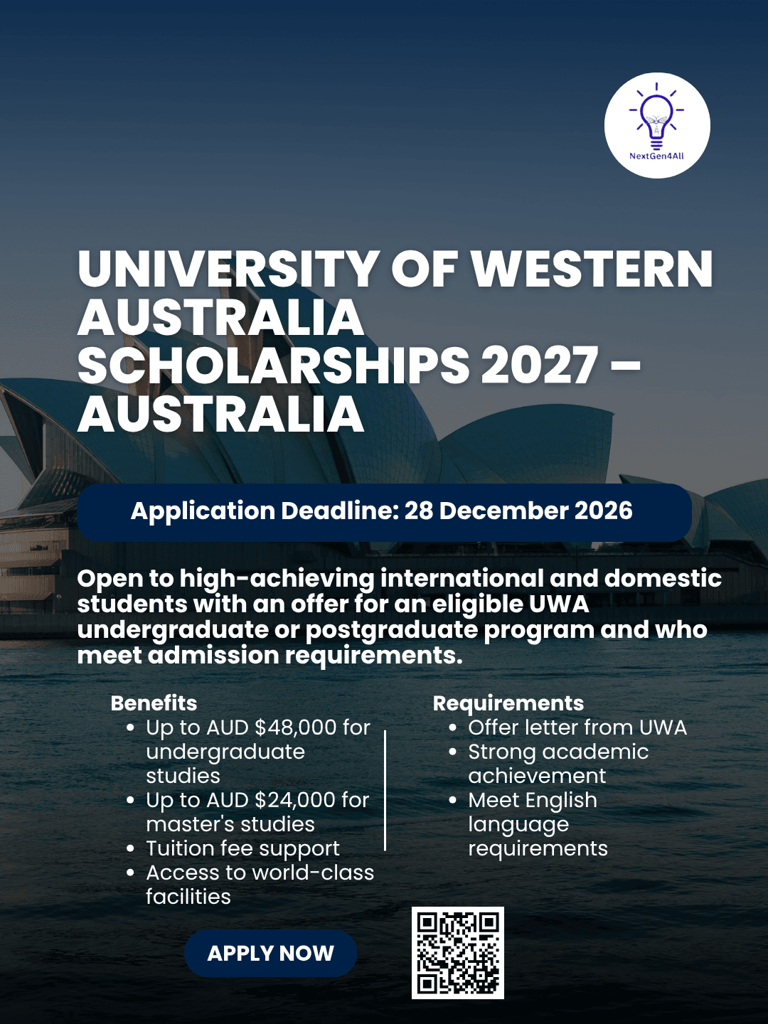 University of Western Australia Scholarships 2027 – Australia