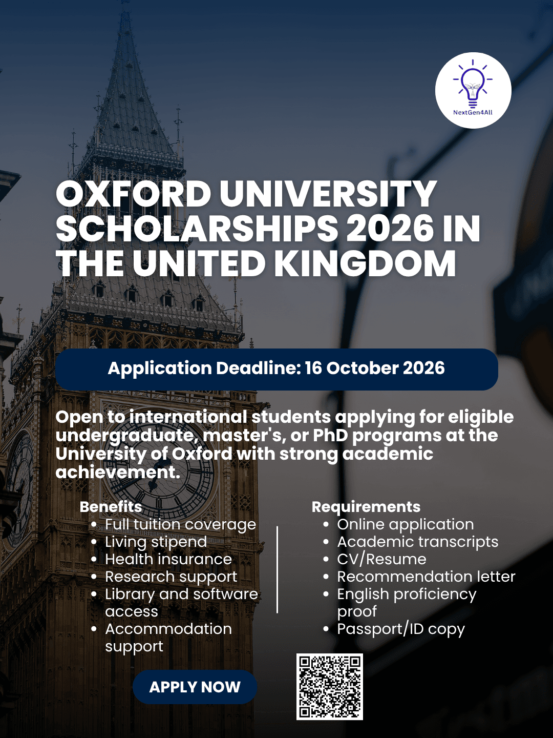 Oxford University Scholarships 2026 in the United Kingdom (Fully Funded)