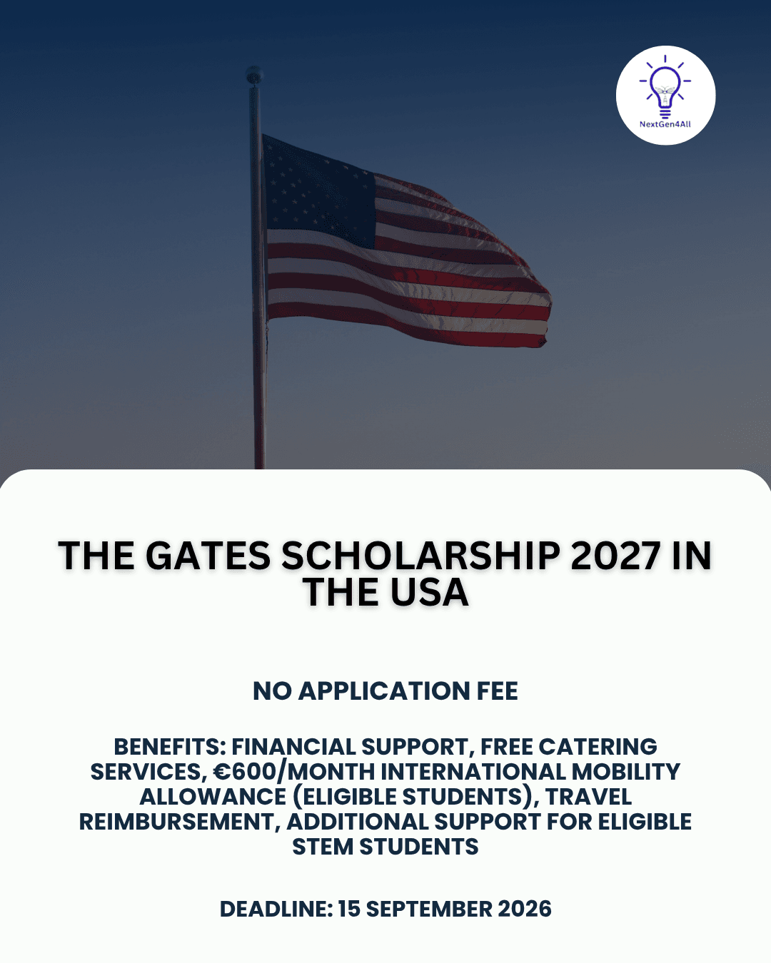 The Gates Scholarship 2027 in the USA | Fully Funded