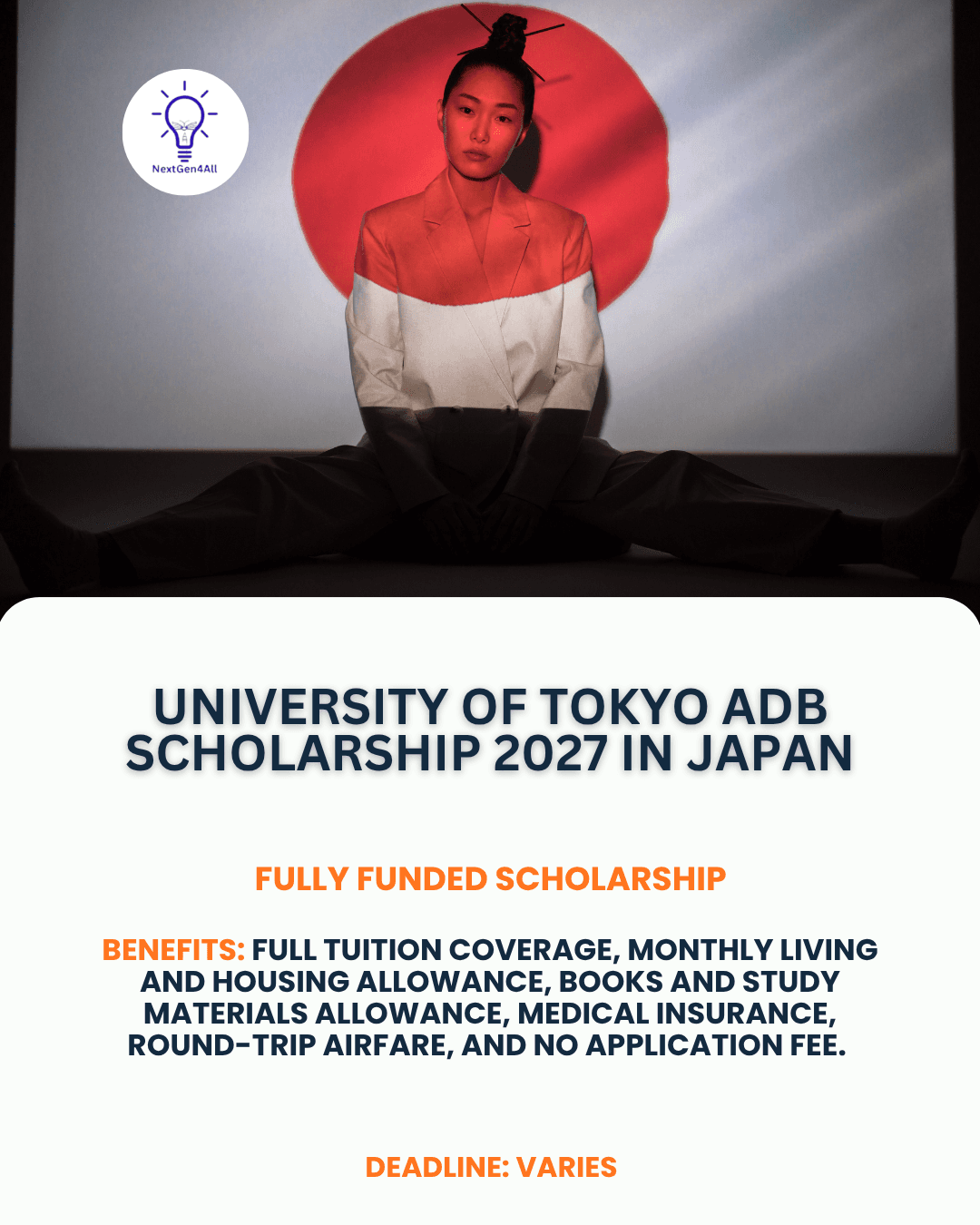 University of Tokyo ADB Scholarship 2027 in Japan